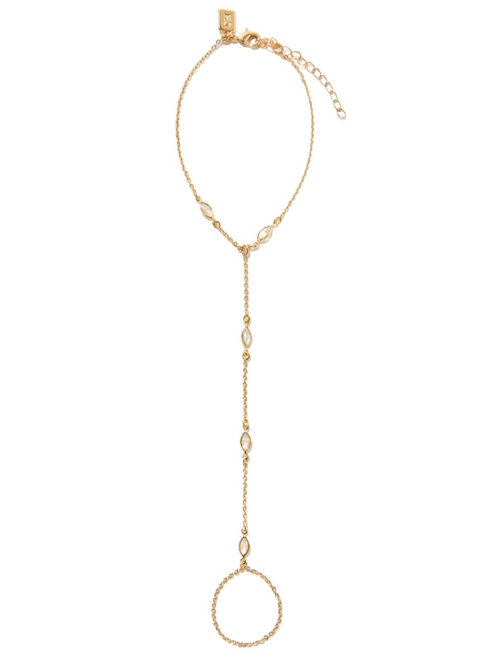 NEW! Crystal Haze Gold Crystal Hand Chain Bracelet $120 Retail.